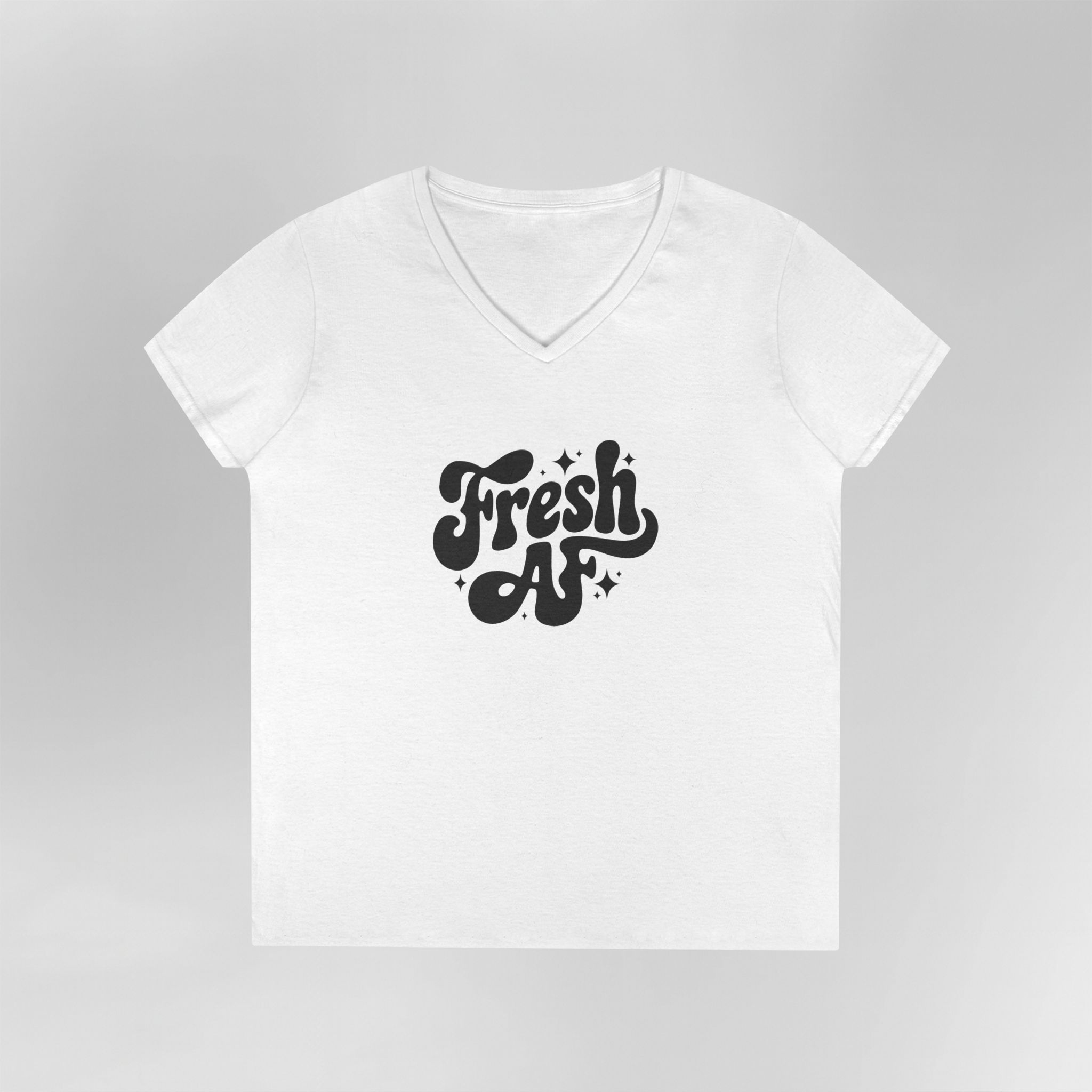 Fresh AF - Ladies' V-Neck T-Shirt - Image 4