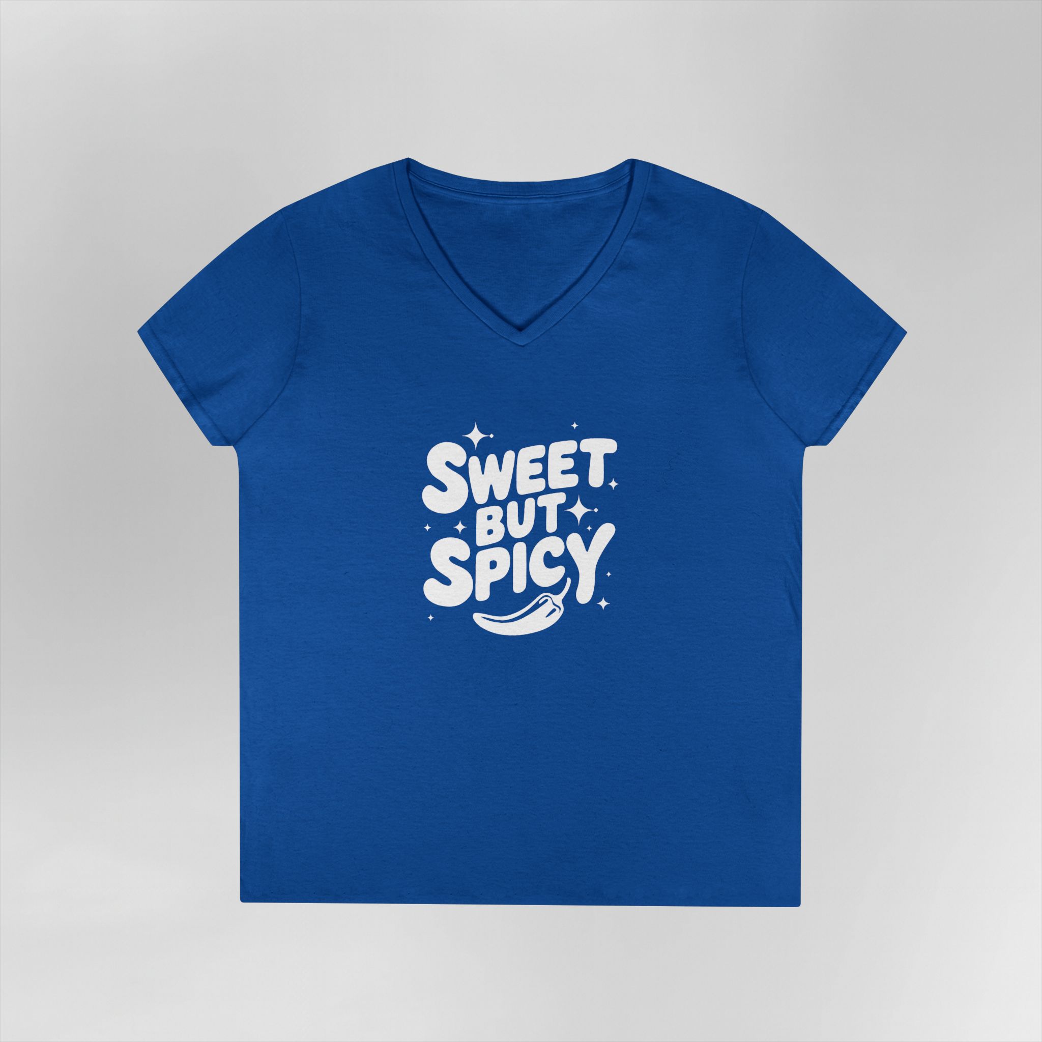 Spicy but Spicy - Ladies V-Neck T-Shirt - Image 9
