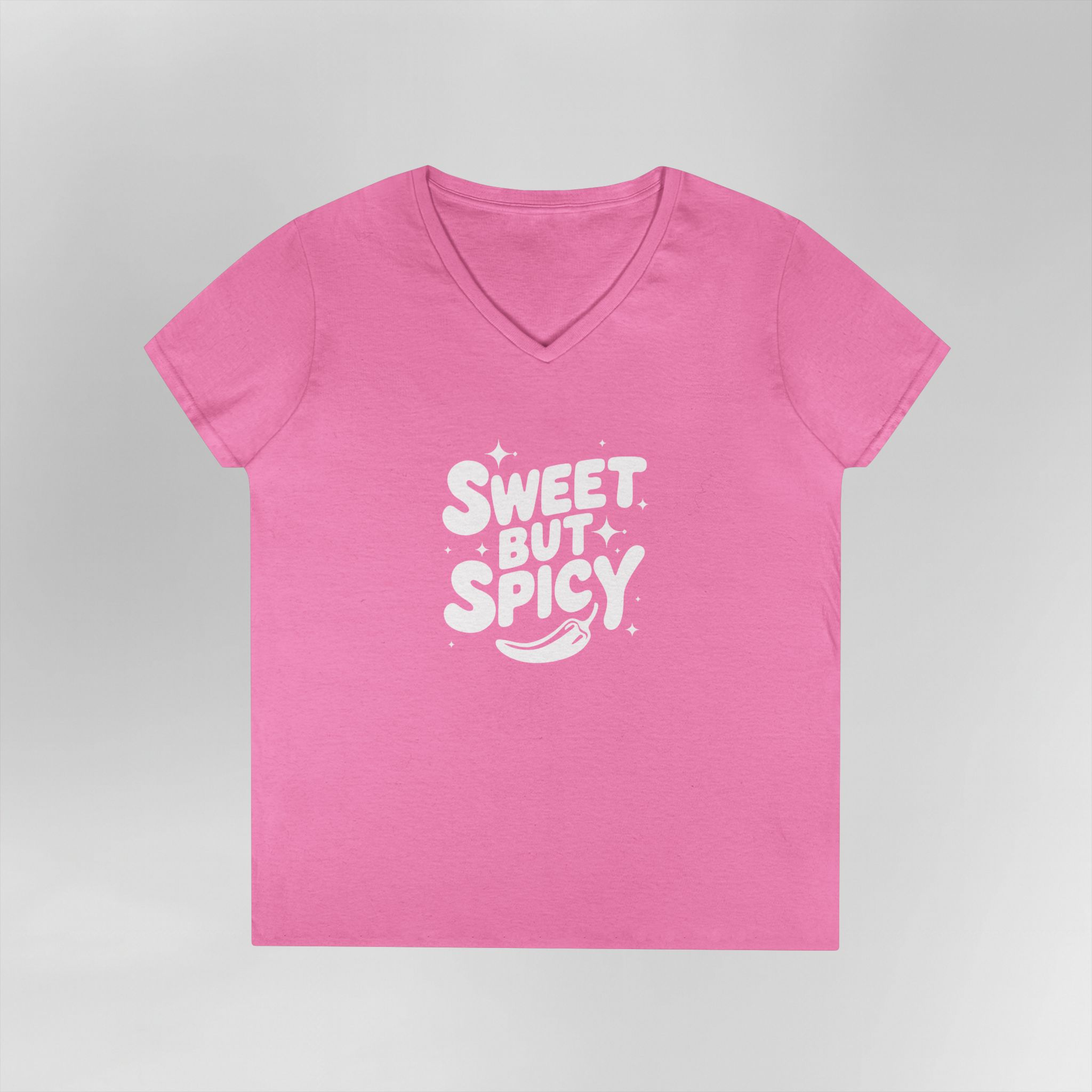 Spicy but Spicy - Ladies V-Neck T-Shirt - Image 13