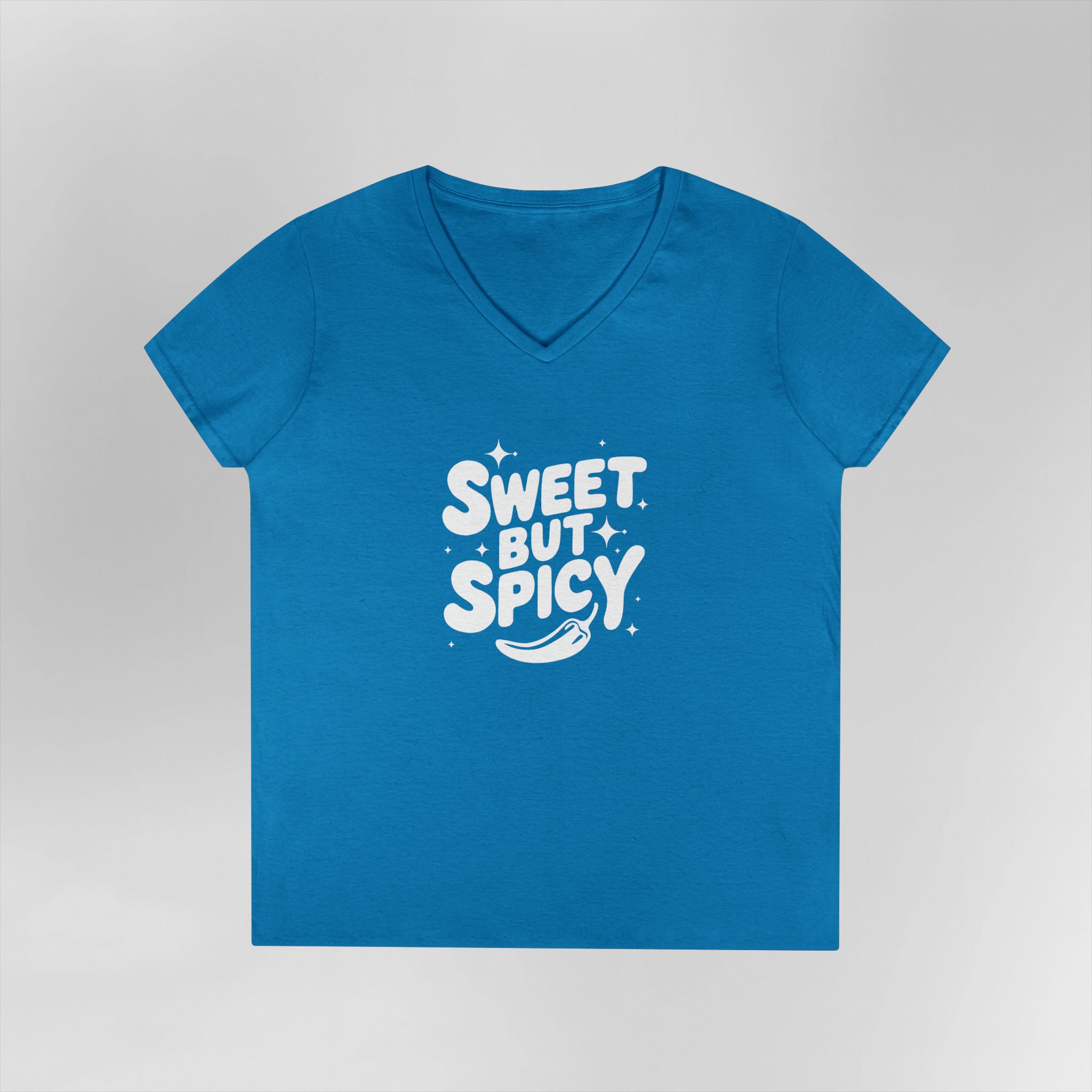 Spicy but Spicy - Ladies V-Neck T-Shirt - Image 7
