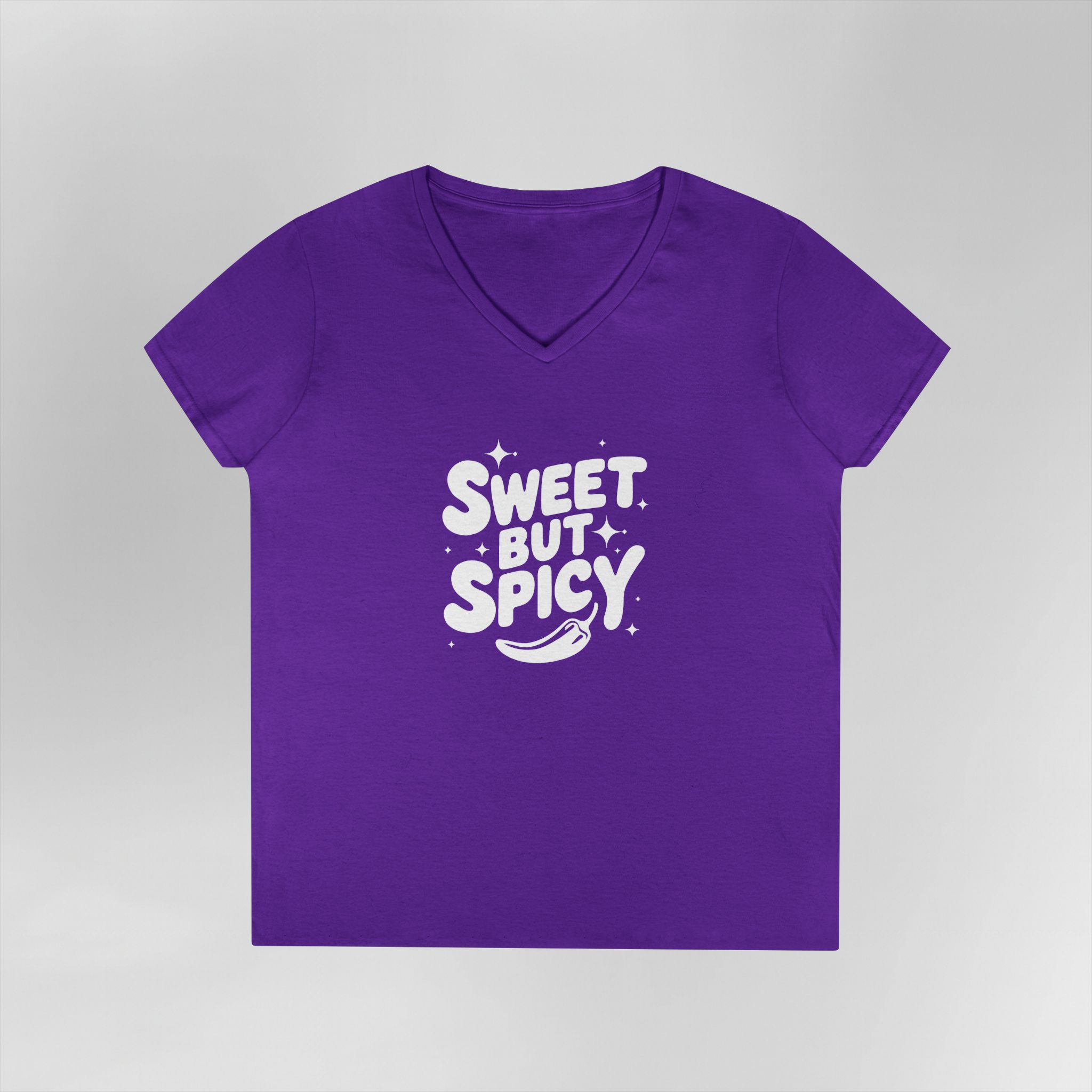 Spicy but Spicy - Ladies V-Neck T-Shirt - Image 12