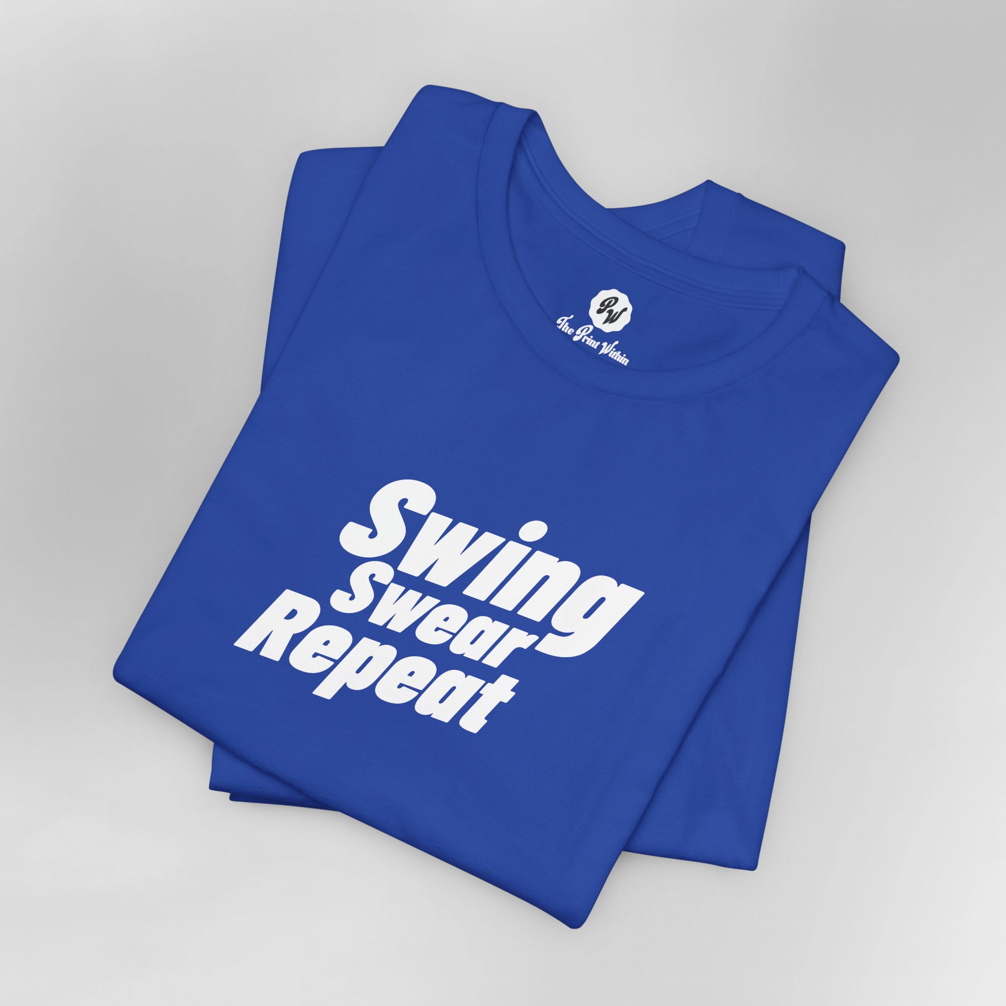 Swing, Swear, Repeat – Golf T-Shirt (Dark Colors) - Image 3