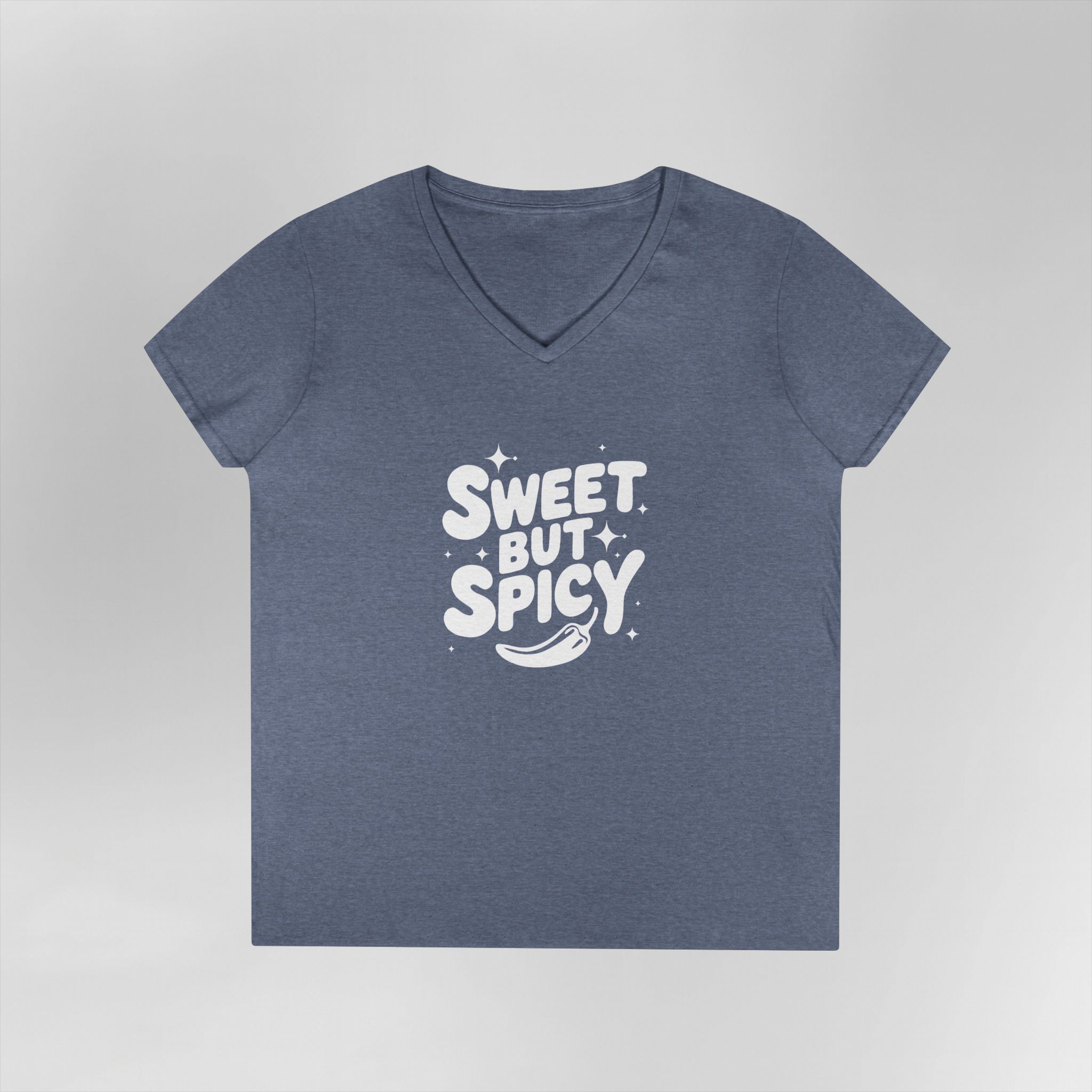 Spicy but Spicy - Ladies V-Neck T-Shirt - Image 11