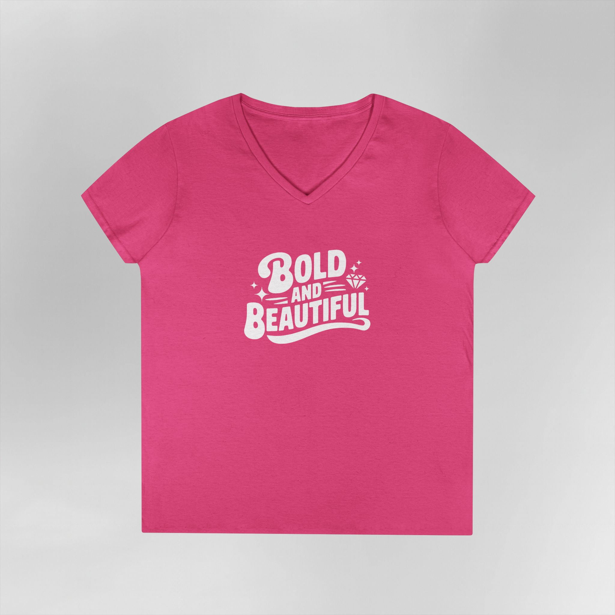 Bold and Beautiful - Ladies V-Neck T-Shirt - Image 14