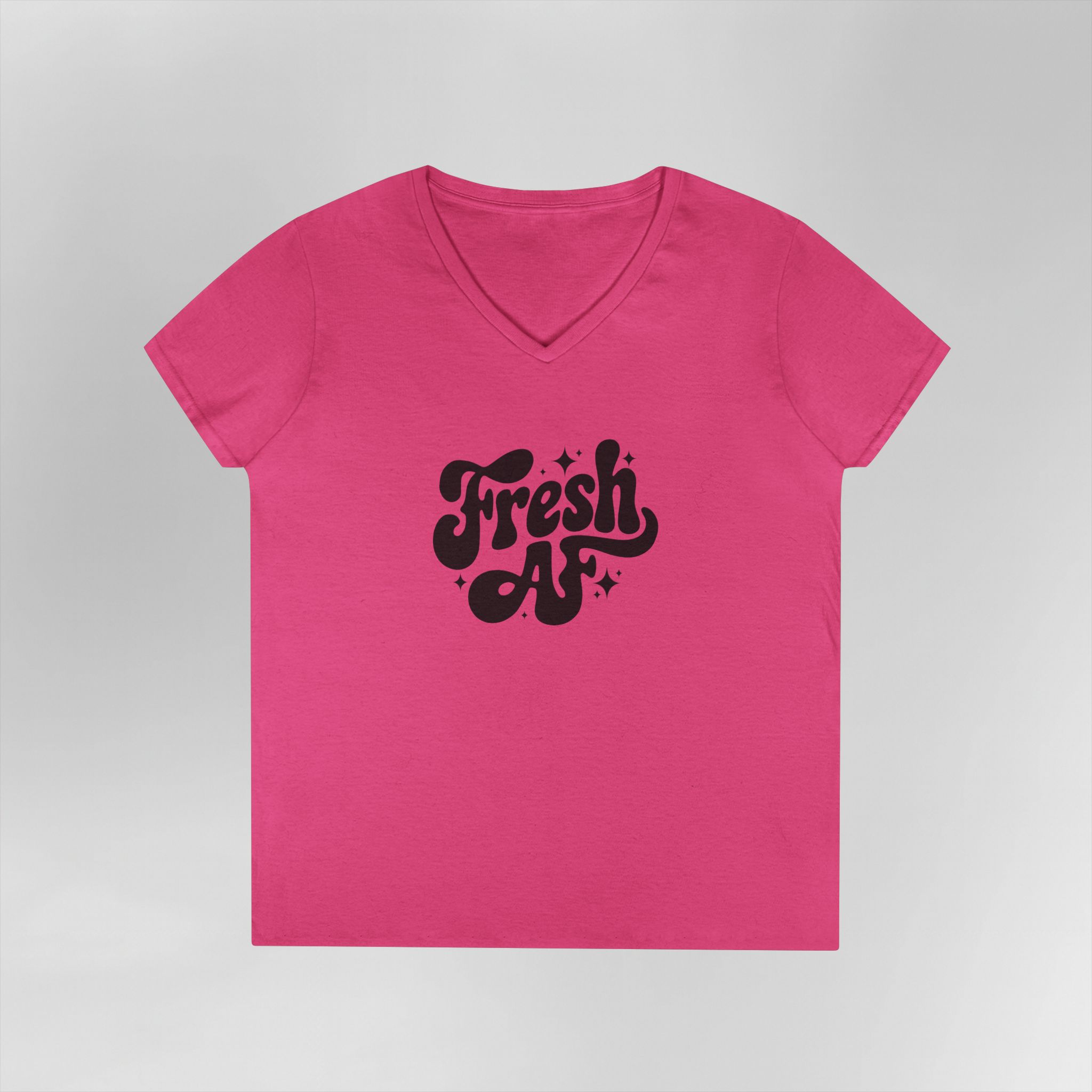 Fresh AF - Ladies' V-Neck T-Shirt - Image 26