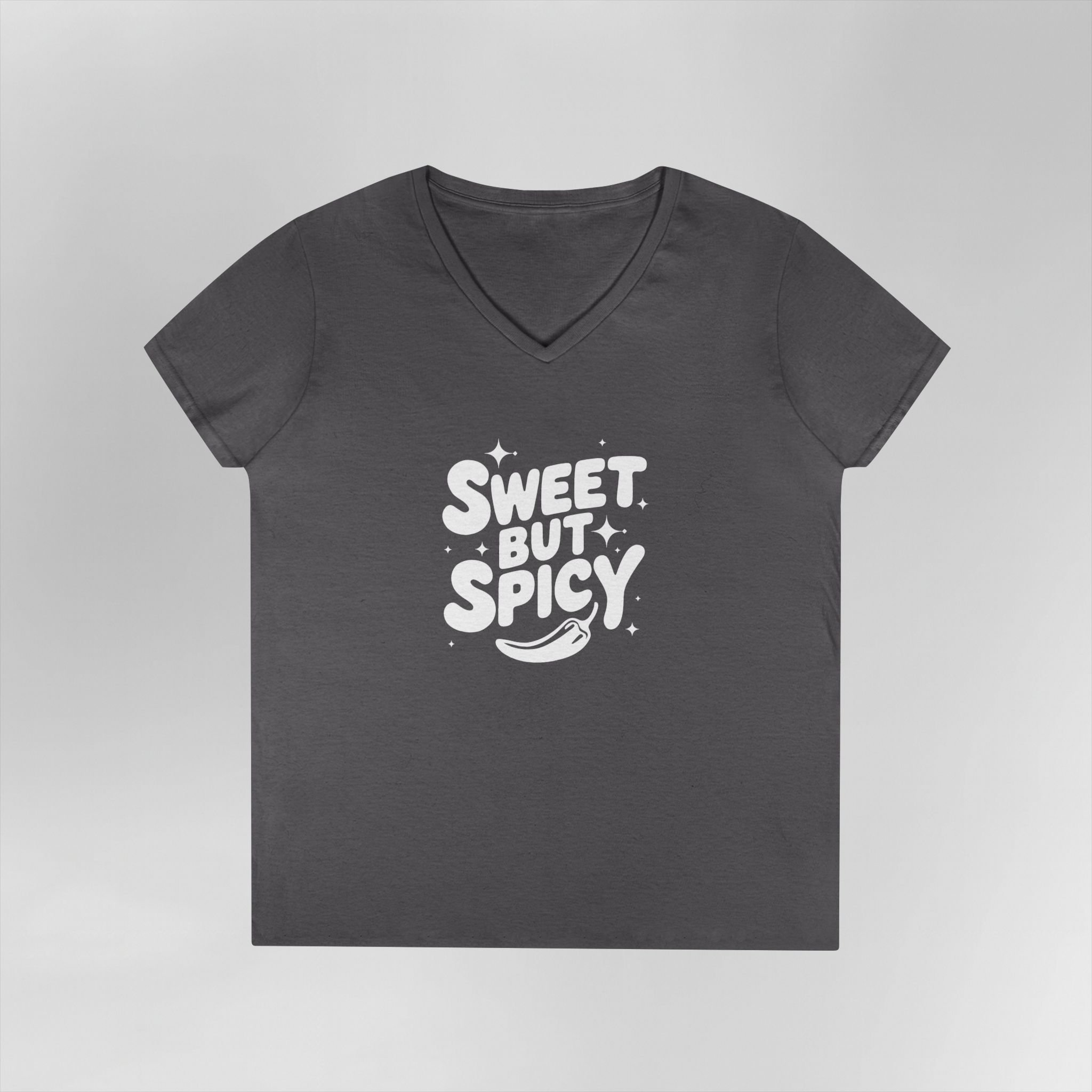 Spicy but Spicy - Ladies V-Neck T-Shirt - Image 8