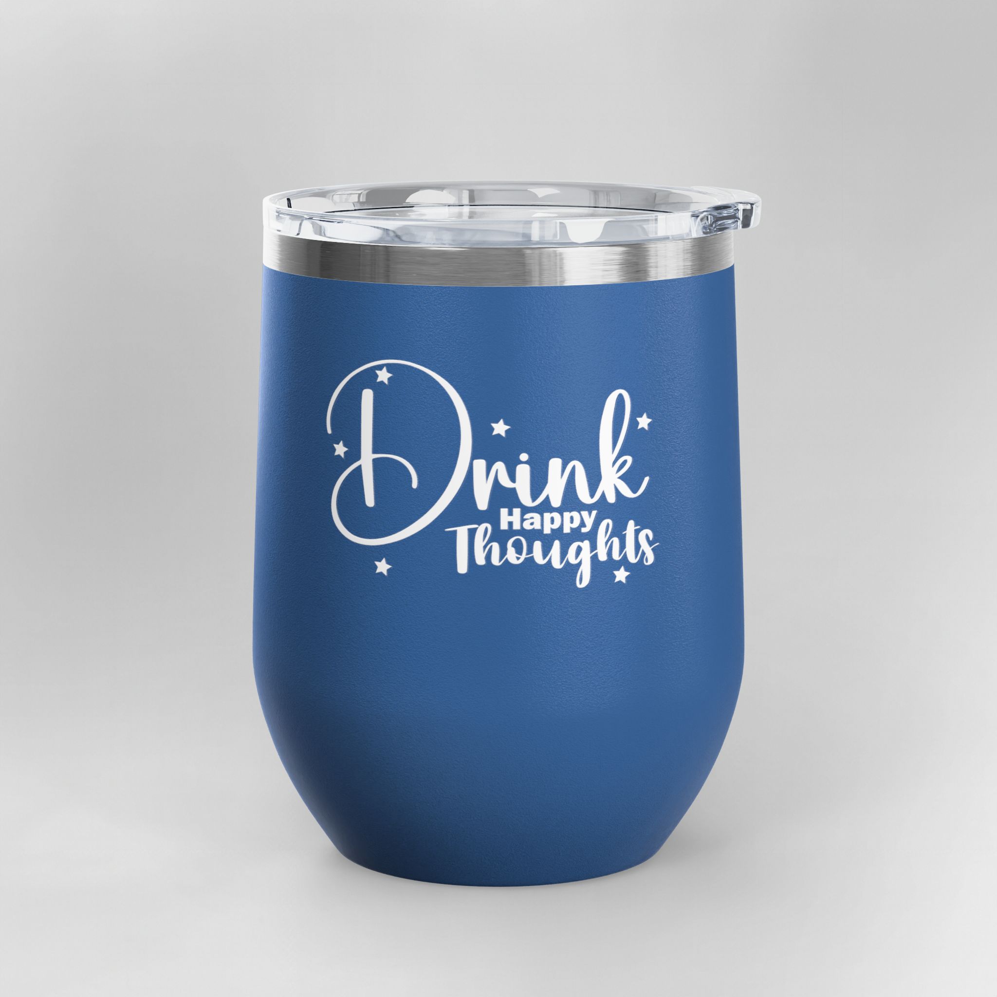 Drink Happy Thoughts - Insulated Wine Tumbler | 12oz - Image 15