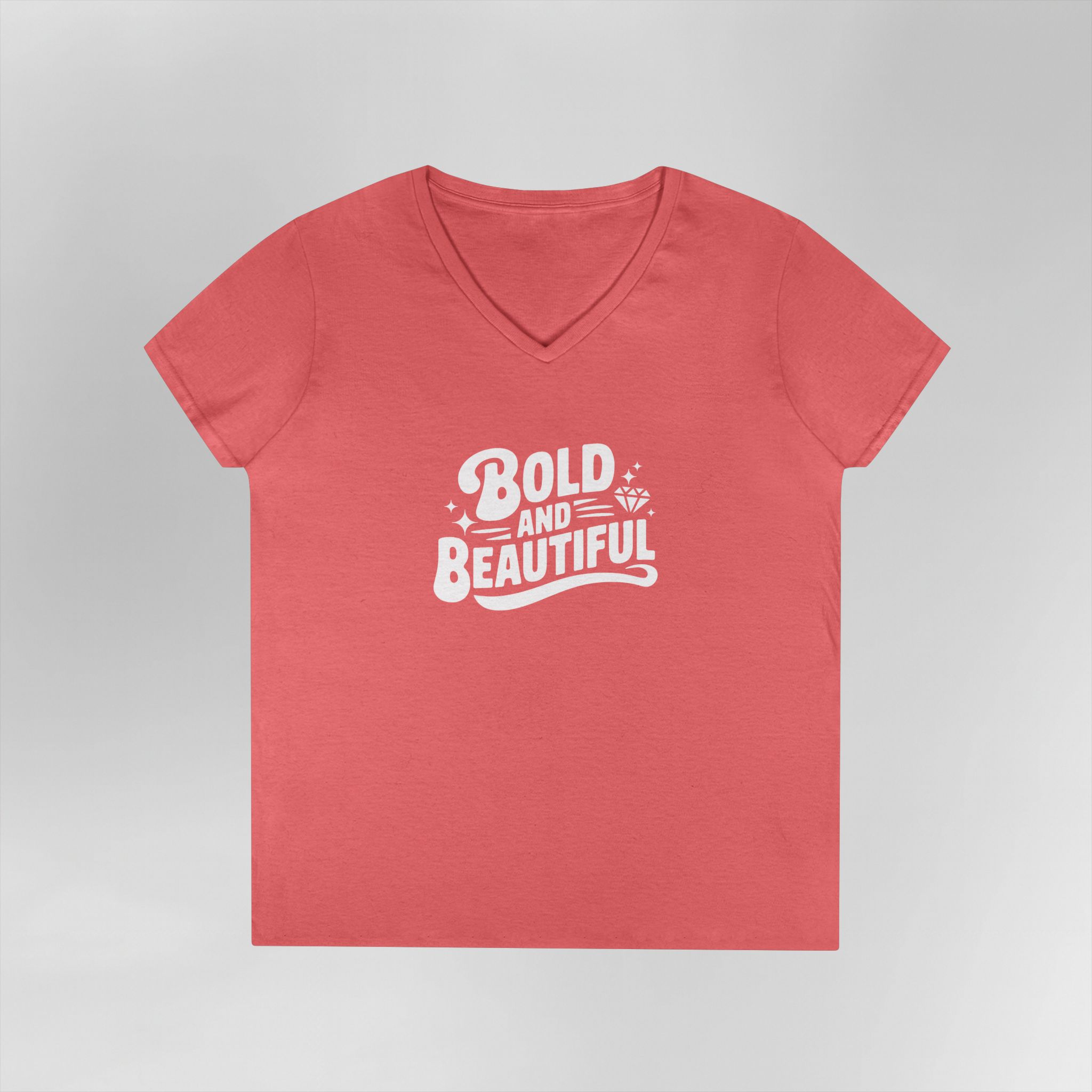 Bold and Beautiful - Ladies V-Neck T-Shirt - Image 4