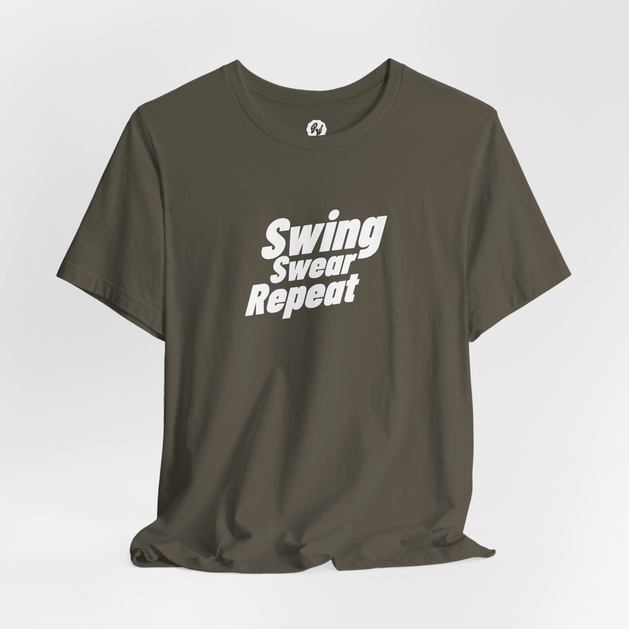 Swing, Swear, Repeat – Golf T-Shirt (Dark Colors) - Image 7