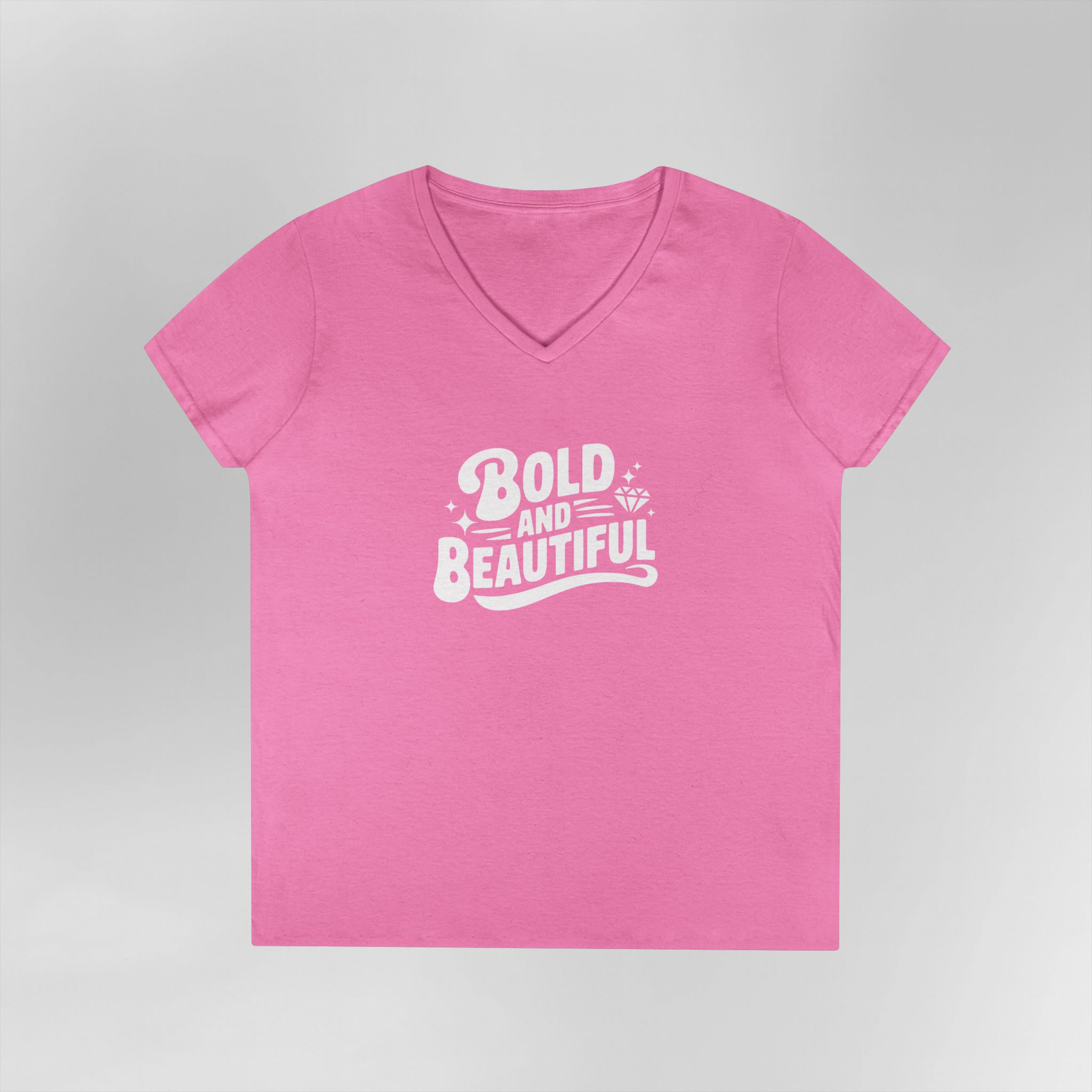 Bold and Beautiful - Ladies V-Neck T-Shirt