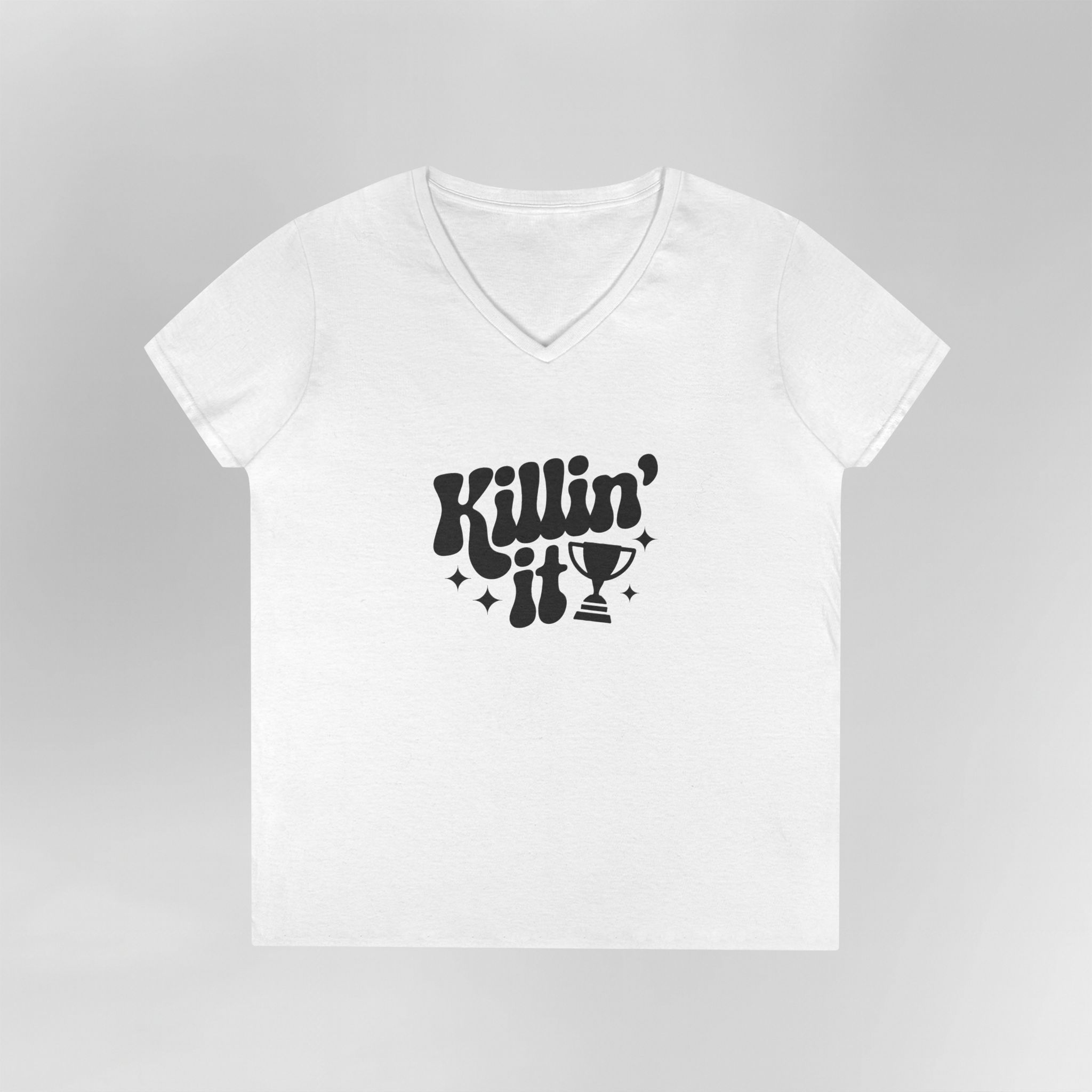 Killin' It - Ladies V-Neck Tee - Image 3