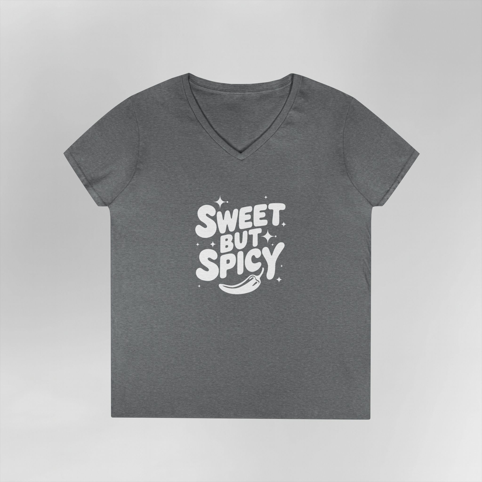 Spicy but Spicy - Ladies V-Neck T-Shirt - Image 6