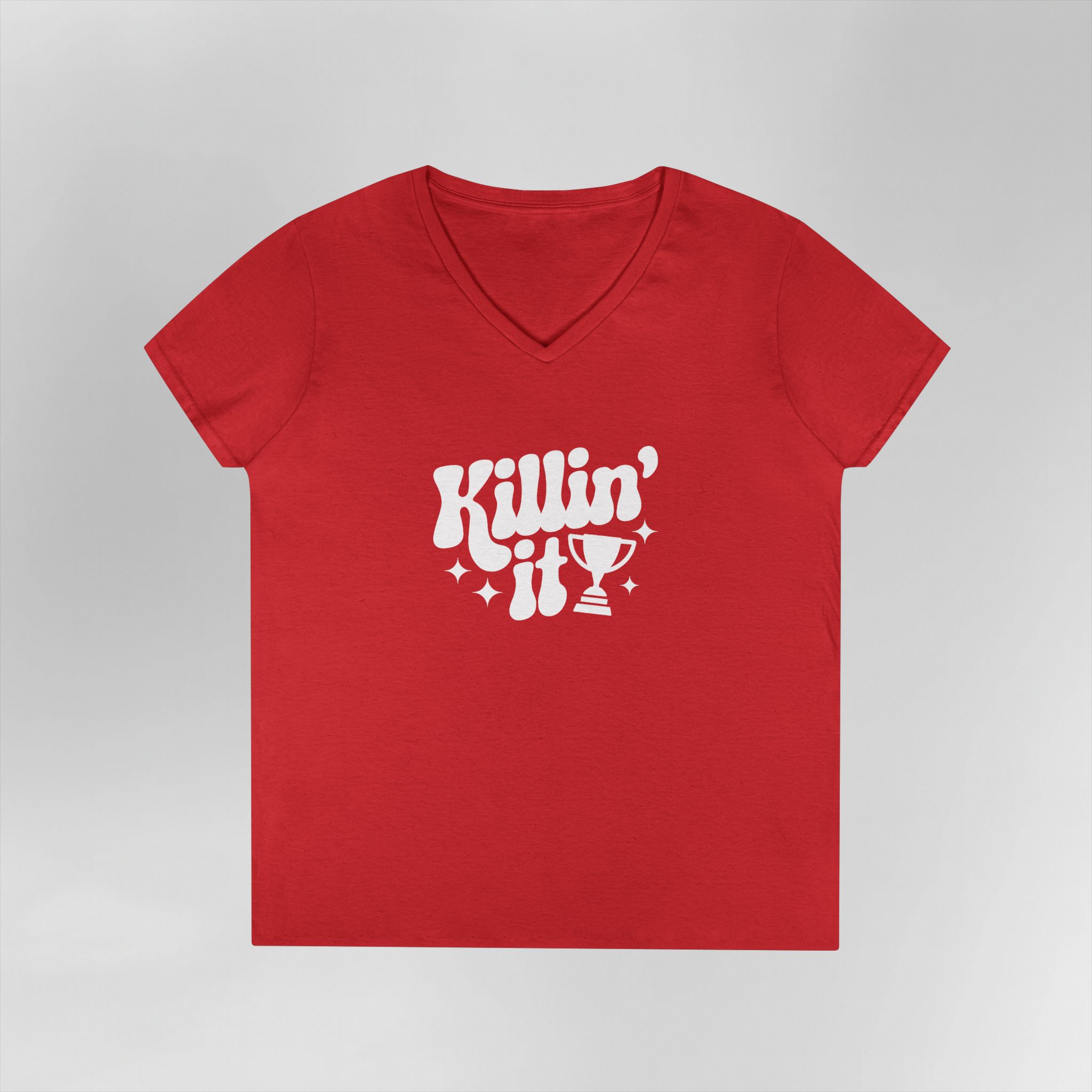 Killin' It - Ladies V-Neck Tee - Image 15