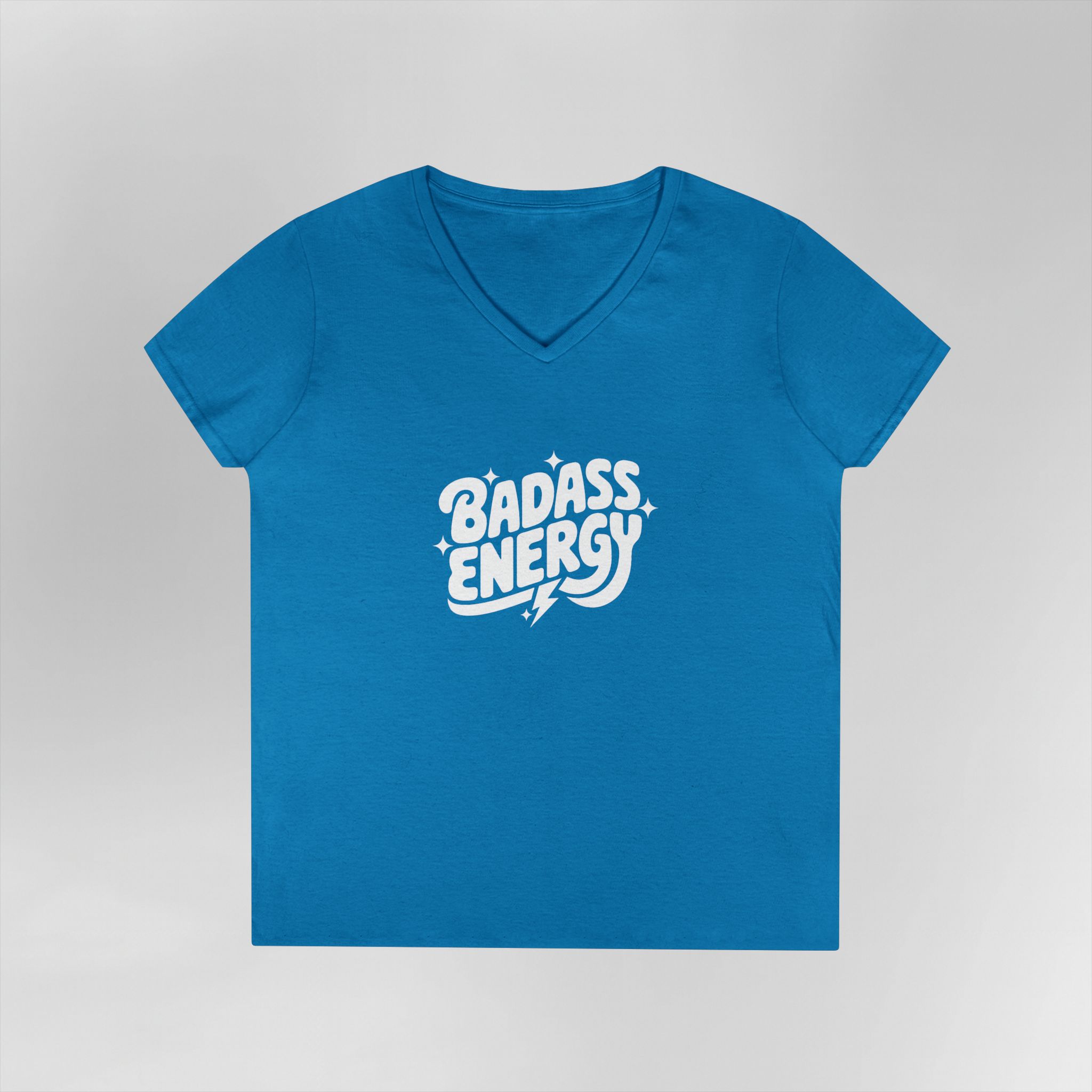 Badass Energy - Ladies V-Neck Tee - Image 8