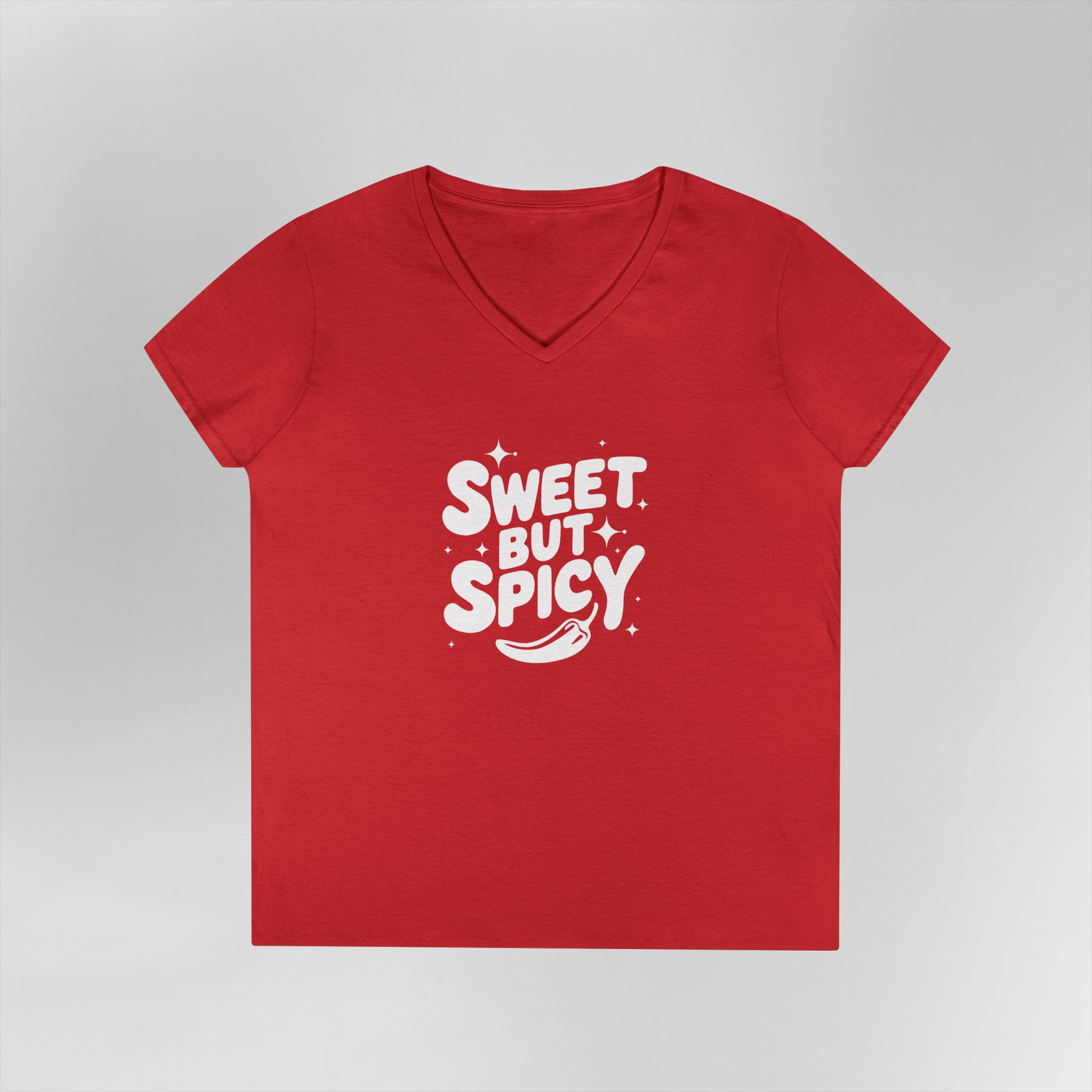 Spicy but Spicy - Ladies V-Neck T-Shirt