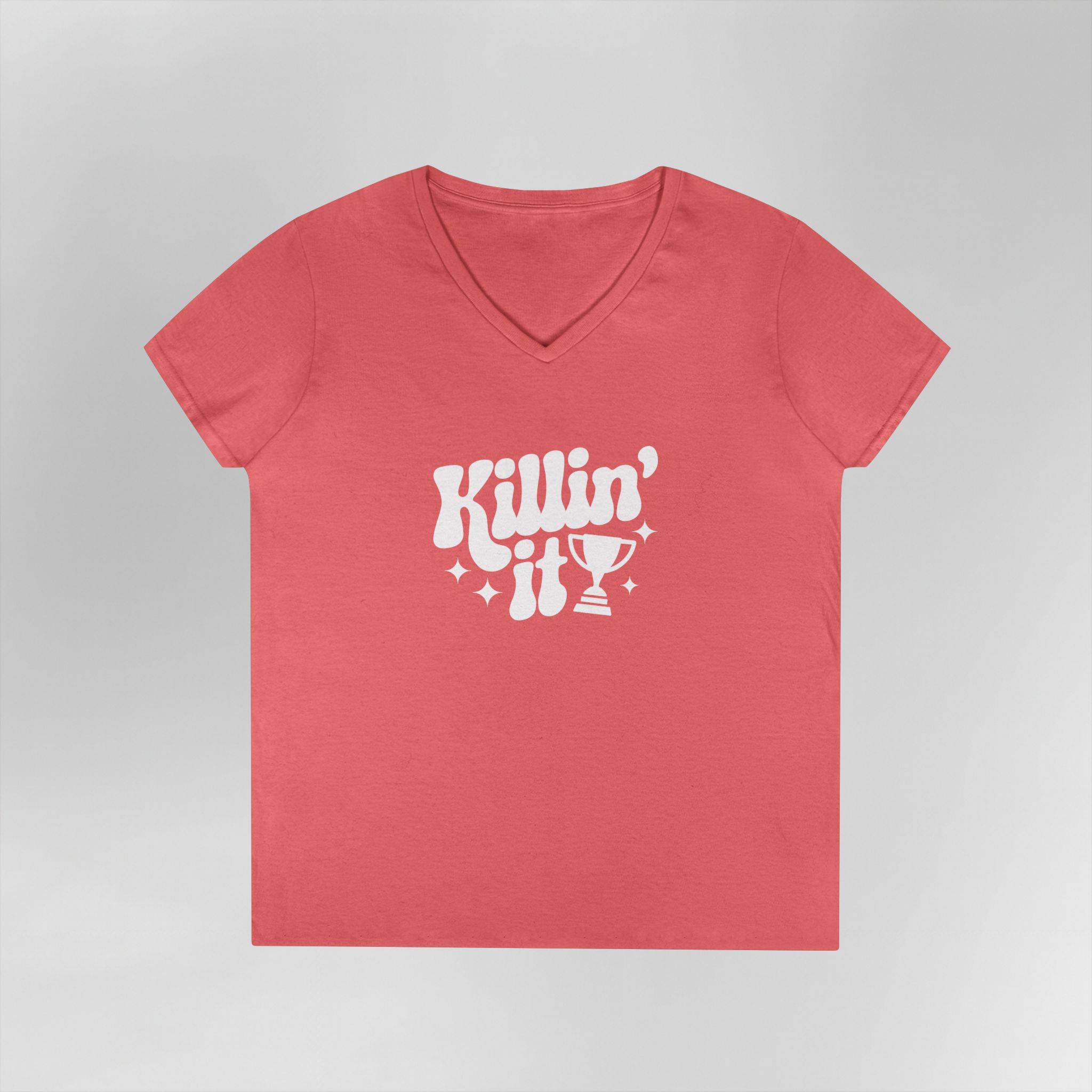 Killin' It - Ladies V-Neck Tee - Image 4