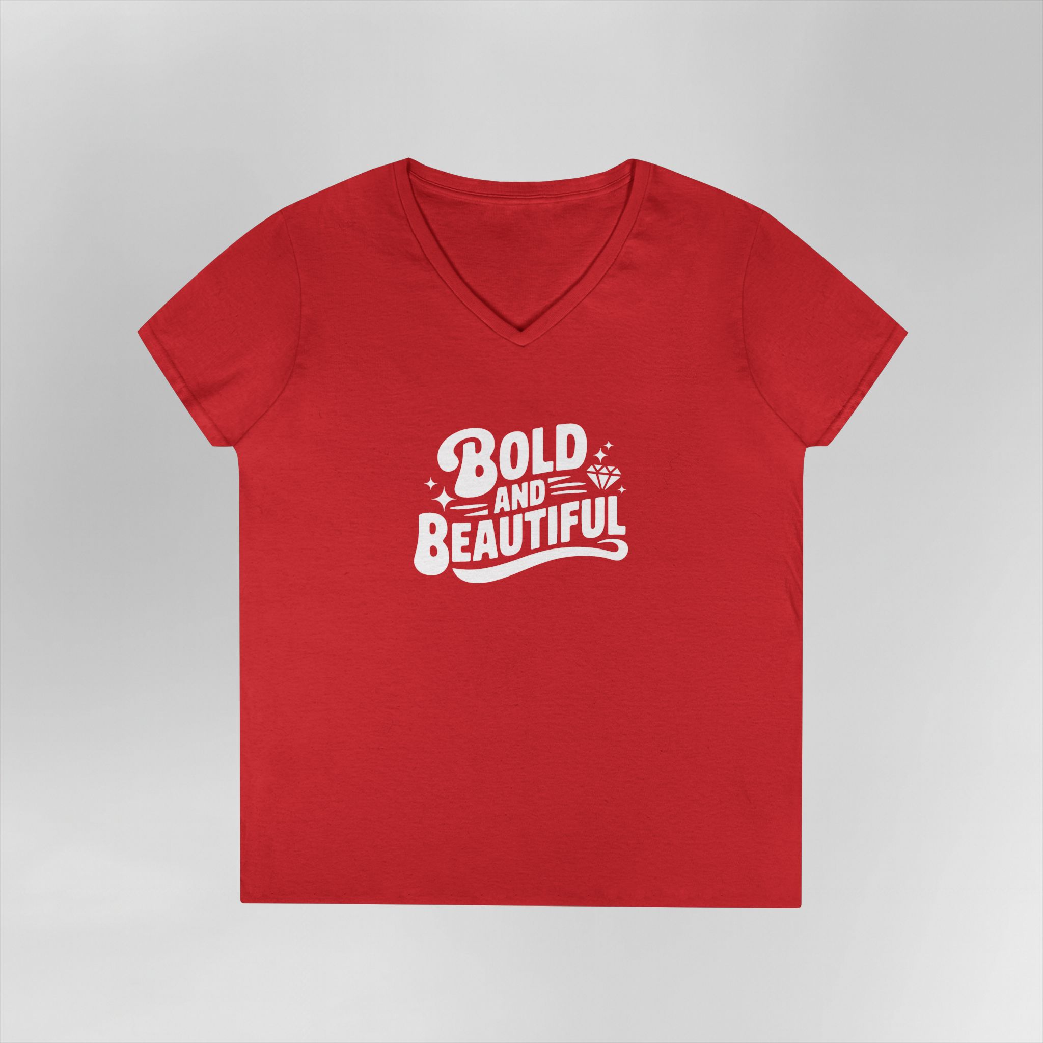 Bold and Beautiful - Ladies V-Neck T-Shirt - Image 15