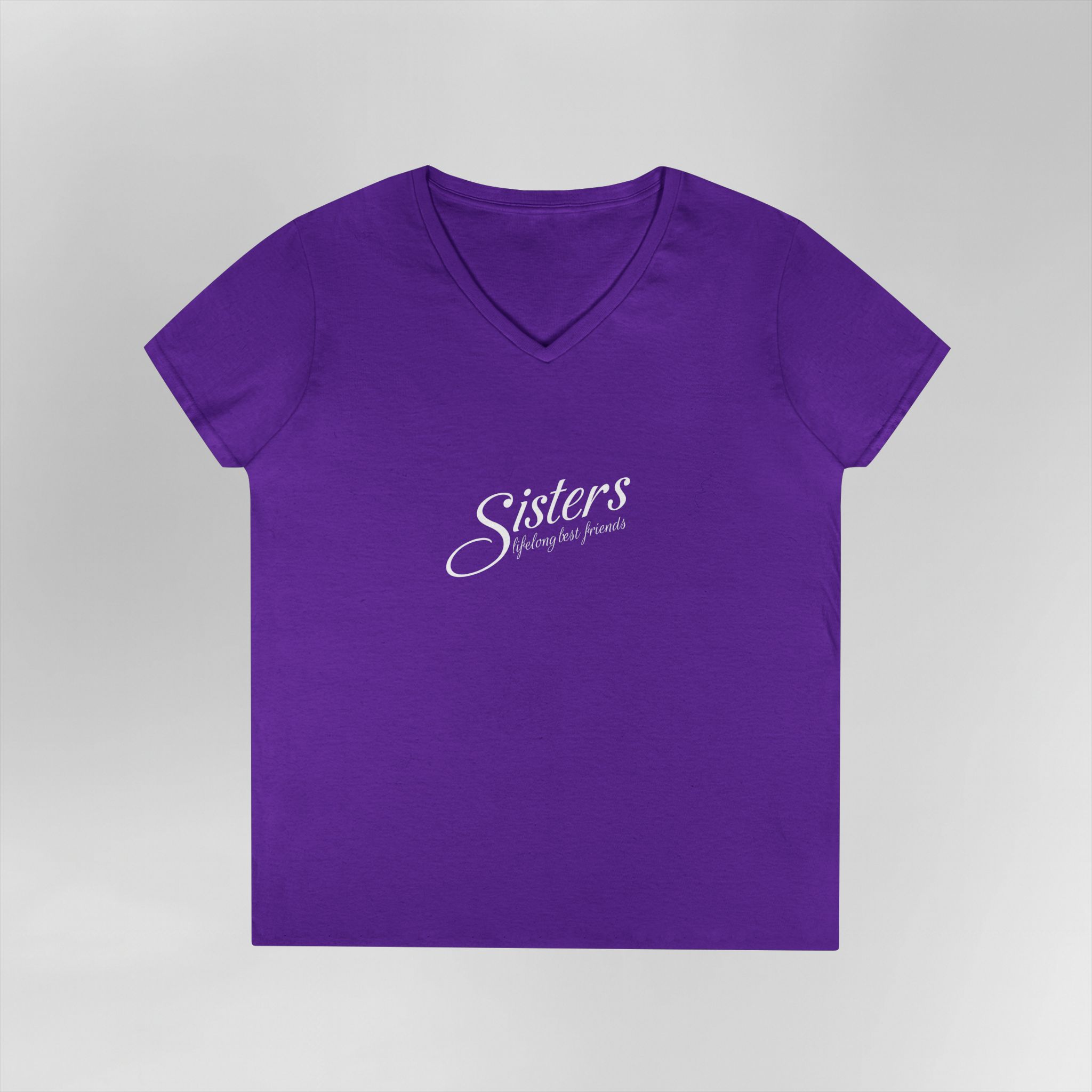 Sisters Lifelong Best Friends - Ladies V-Neck T-Shirt - Image 21