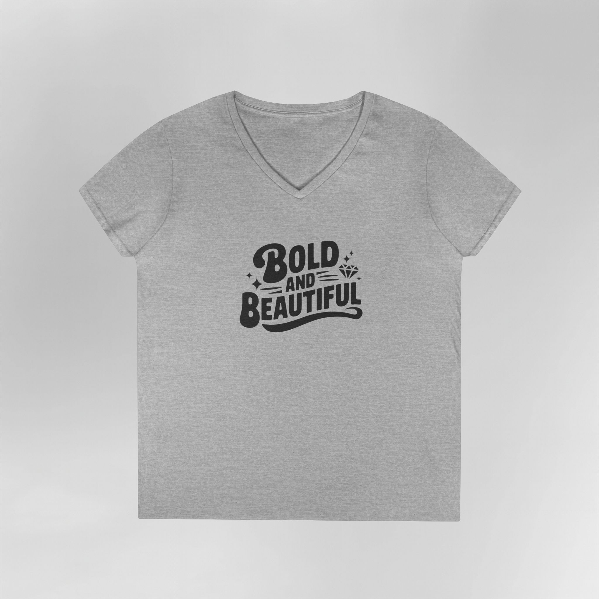 Bold and Beautiful - Ladies V-Neck T-Shirt - Image 6