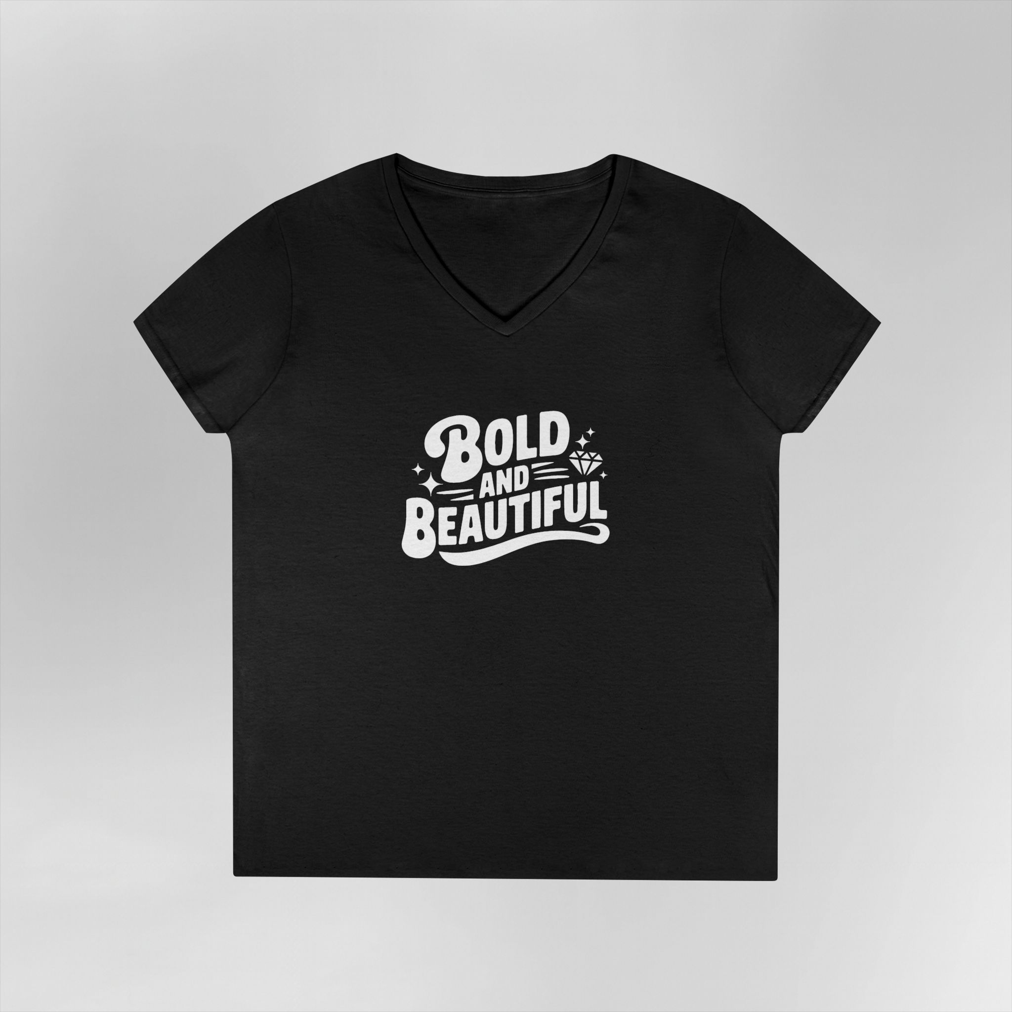 Bold and Beautiful - Ladies V-Neck T-Shirt - Image 5