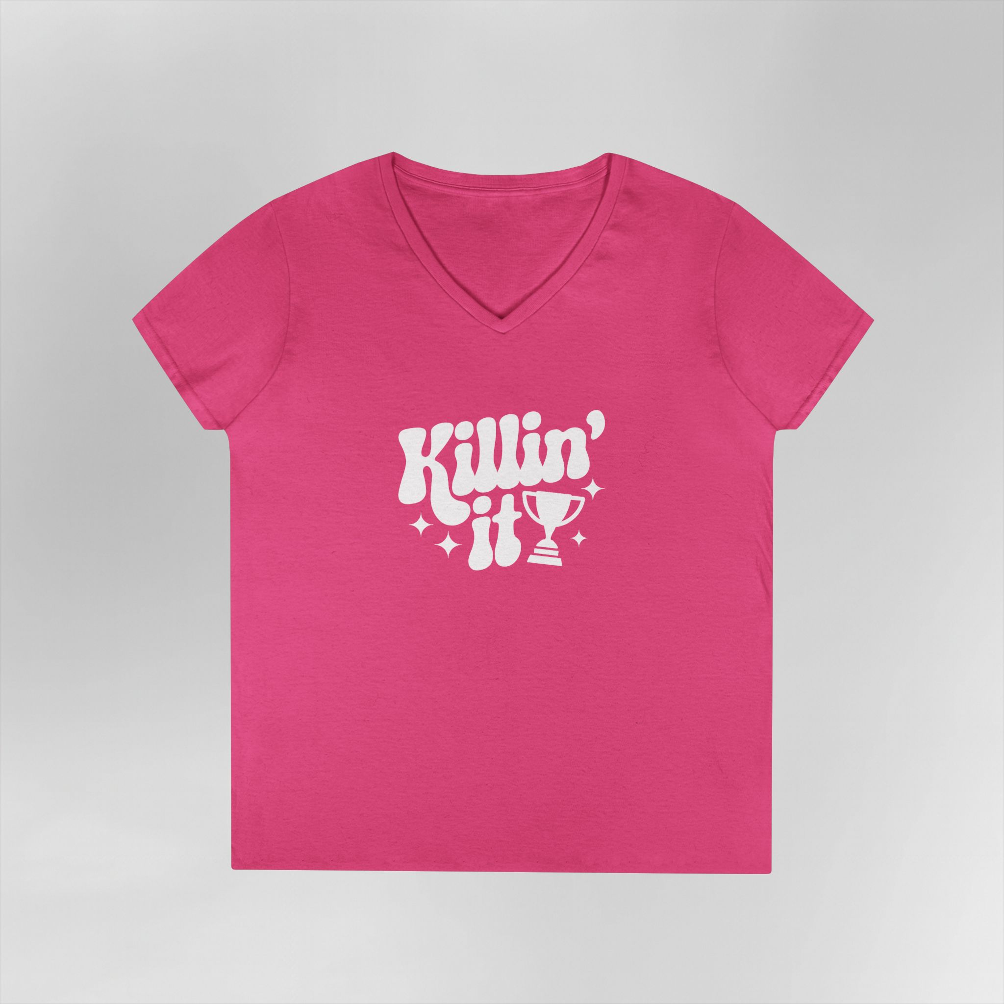 Killin' It - Ladies V-Neck Tee - Image 14