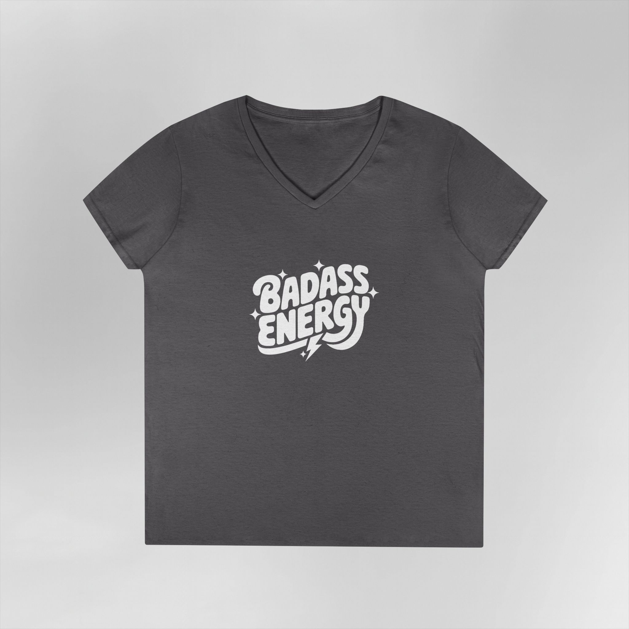 Badass Energy - Ladies V-Neck Tee - Image 9