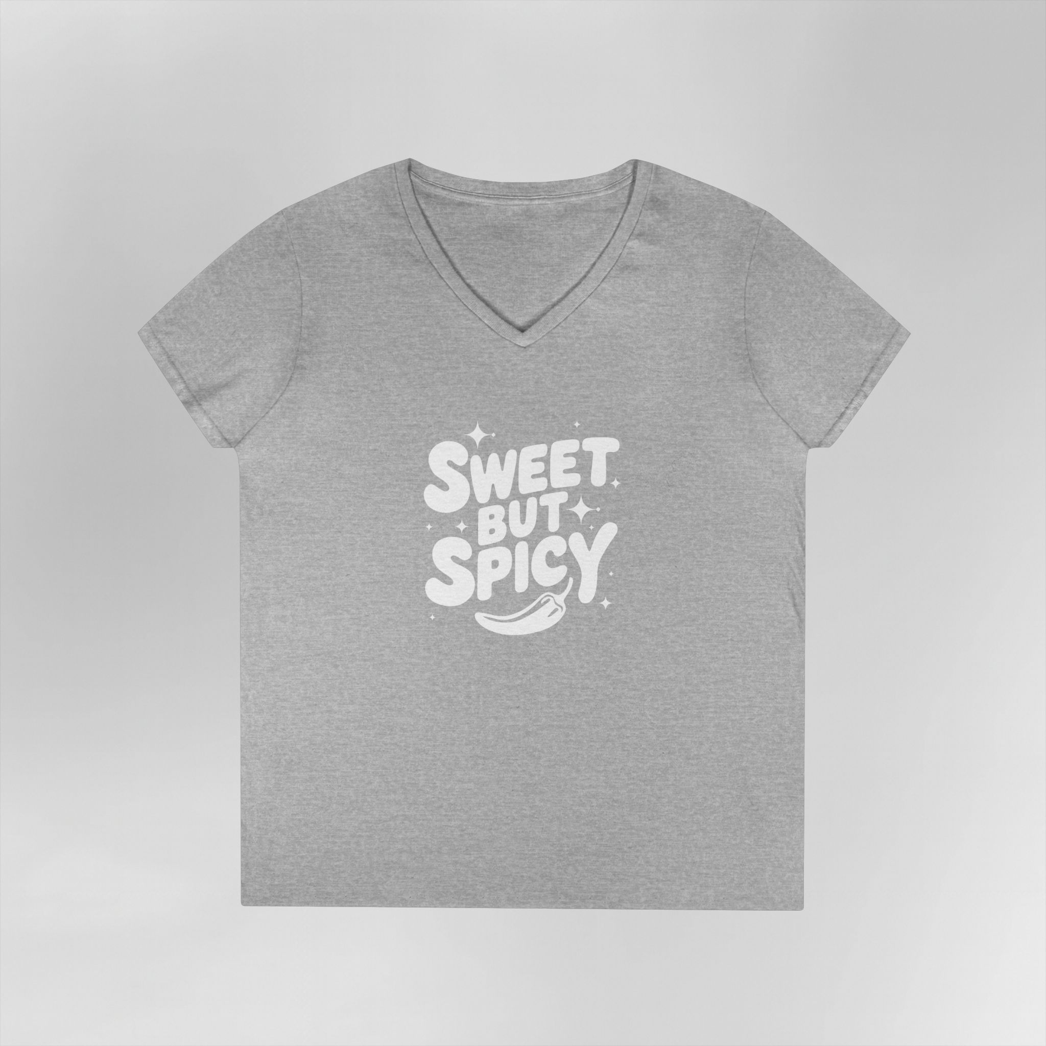Spicy but Spicy - Ladies V-Neck T-Shirt - Image 5