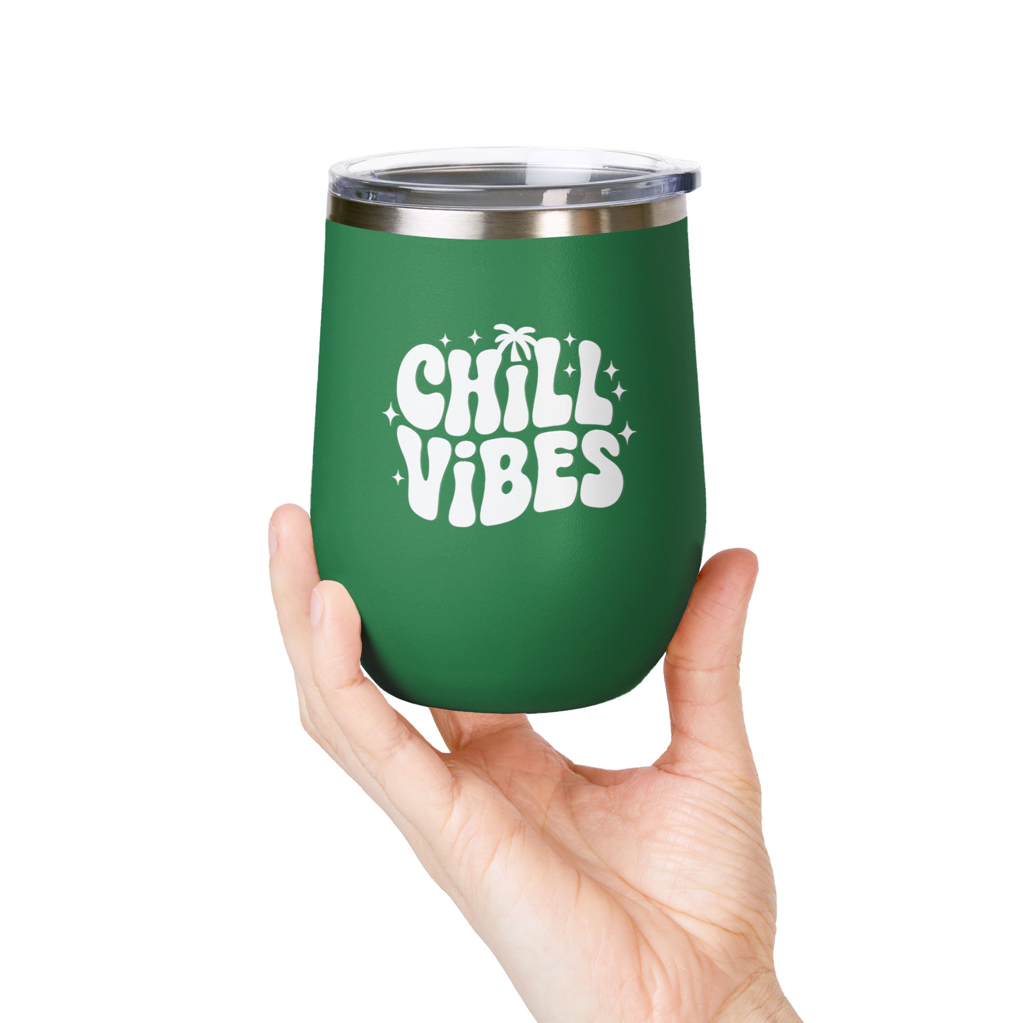 Chill Vibes - Wine Tumbler, 12oz - Image 5