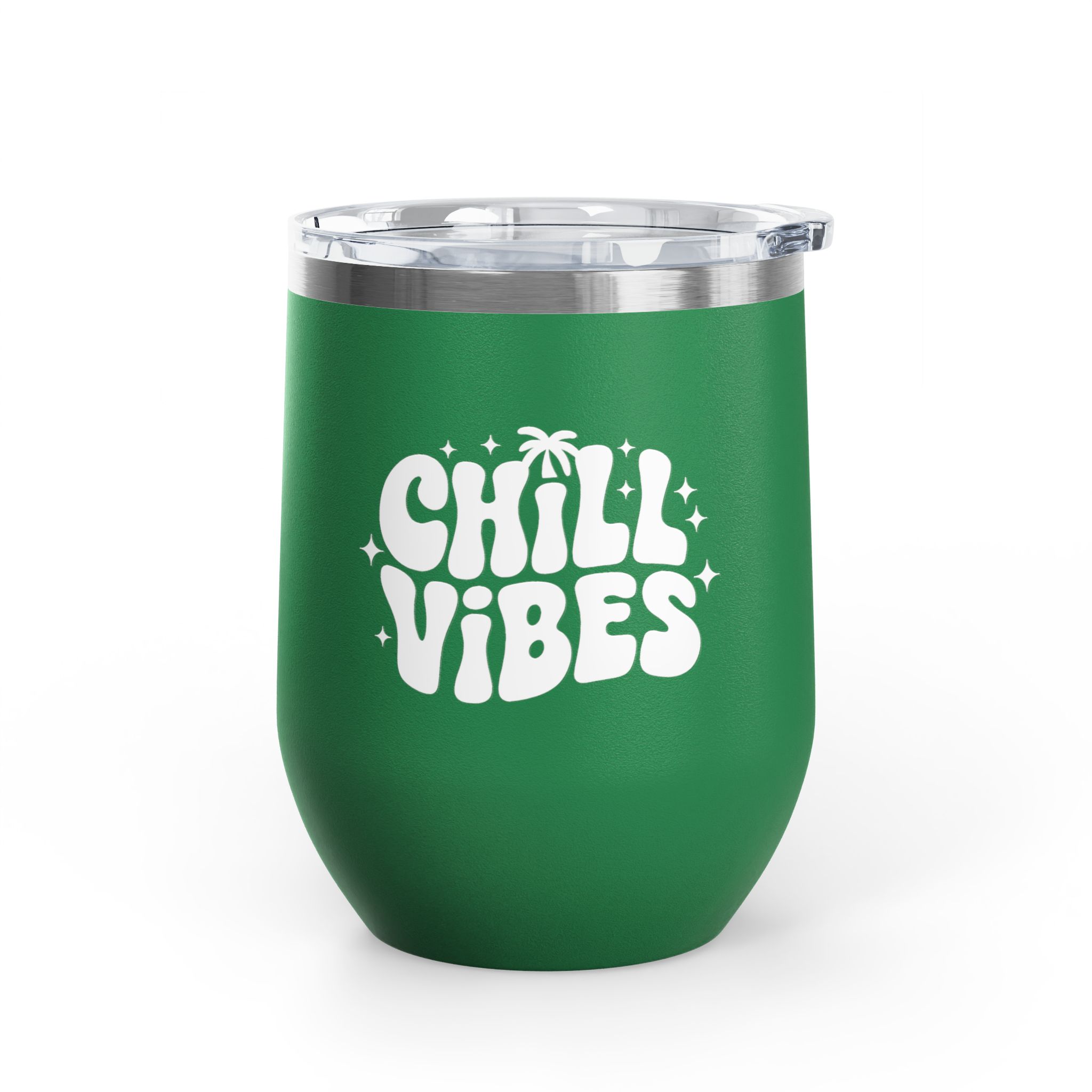 Chill Vibes - Wine Tumbler, 12oz - Image 3