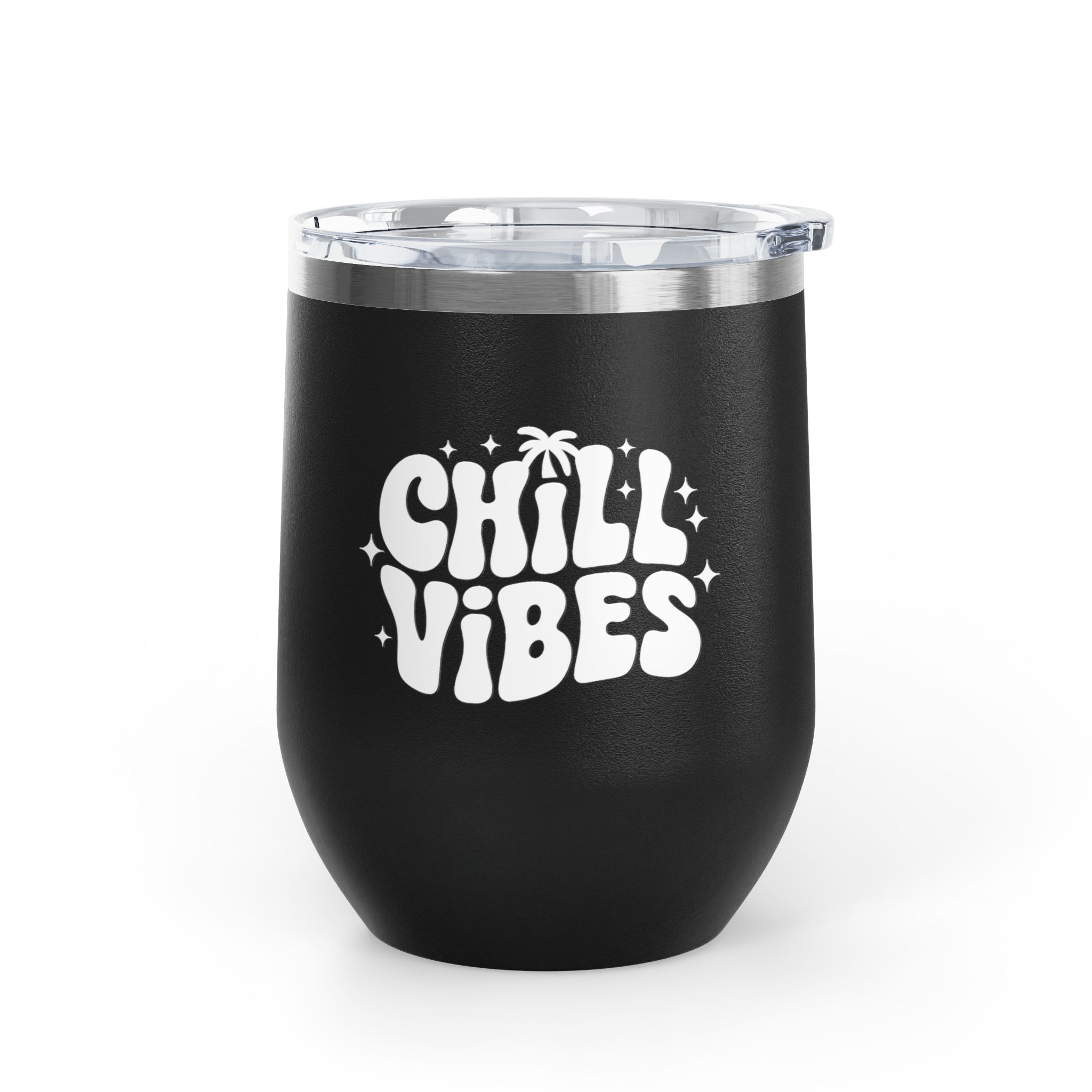 Chill Vibes - Wine Tumbler, 12oz - Image 2