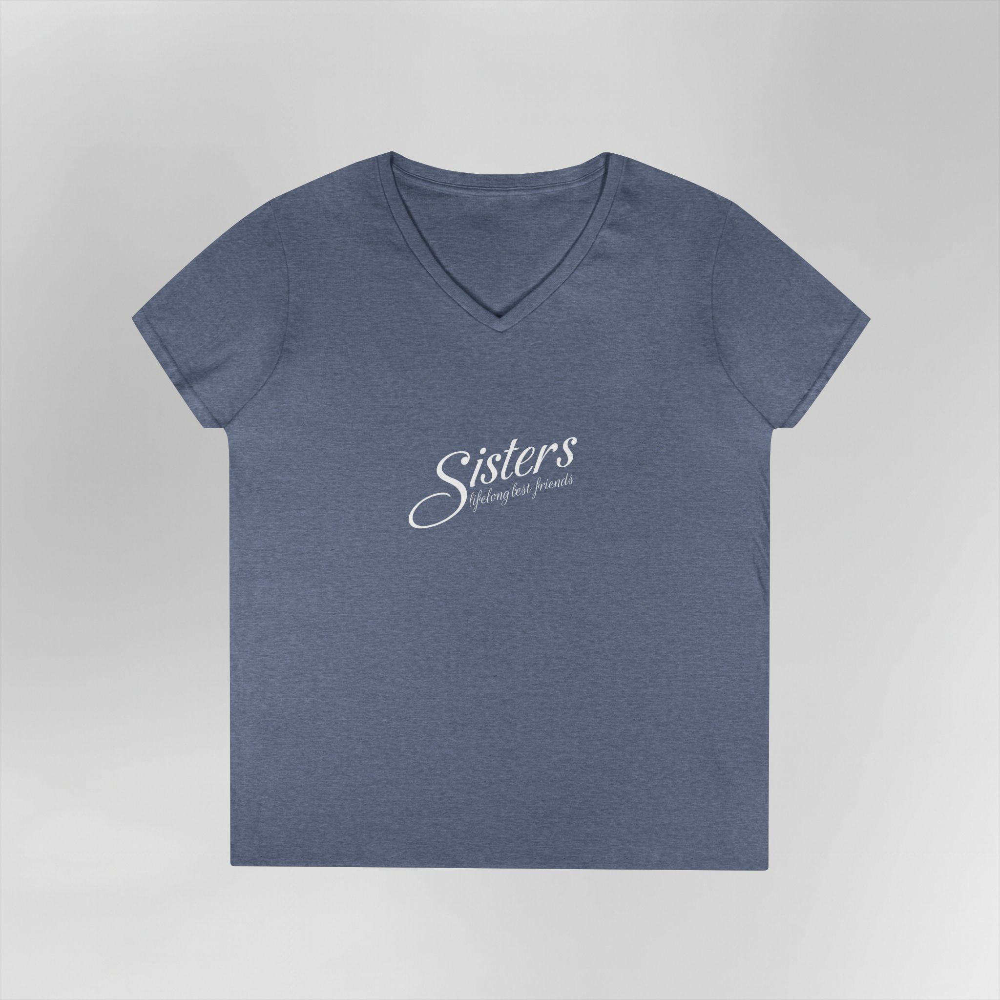 Sisters Lifelong Best Friends - Ladies V-Neck T-Shirt