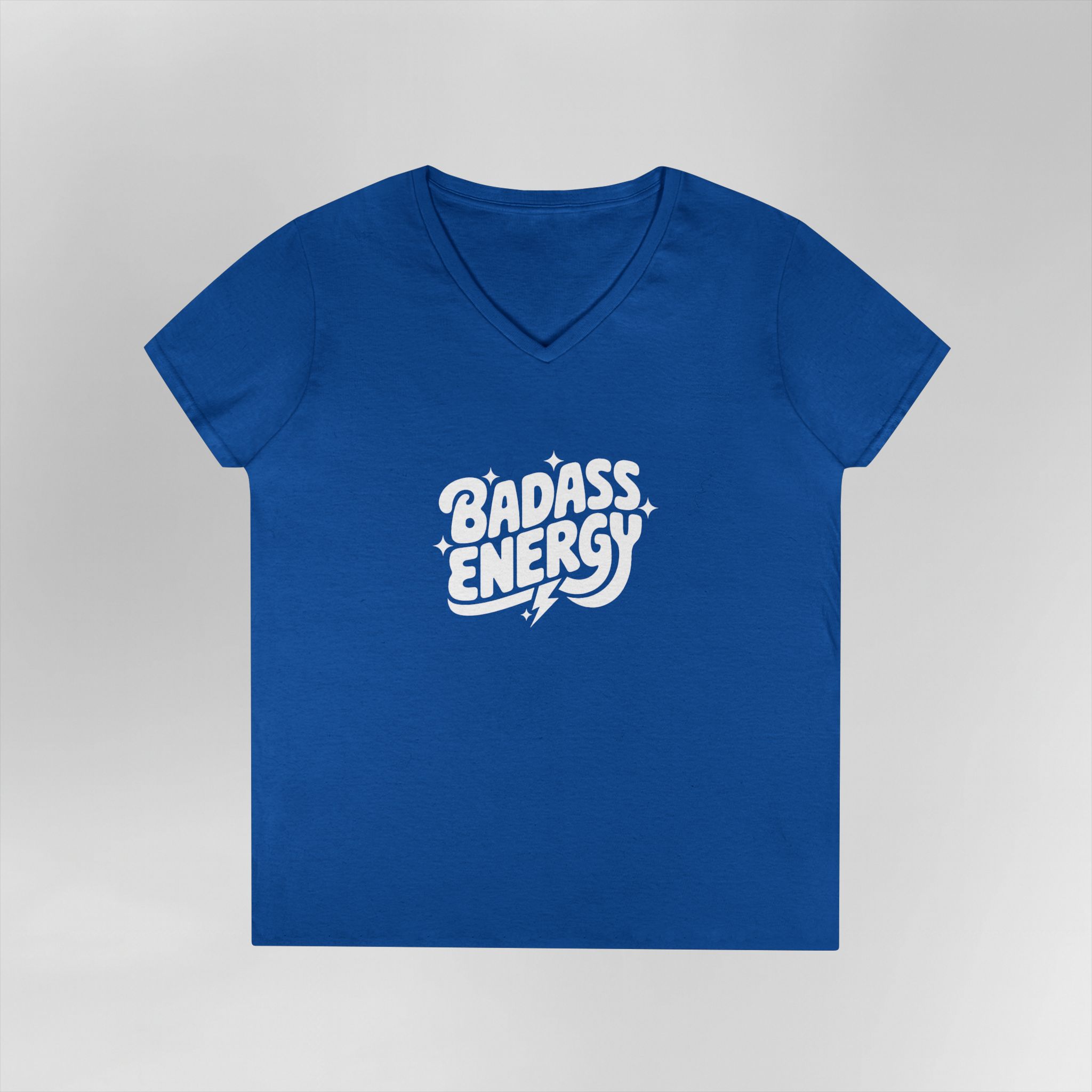 Badass Energy - Ladies V-Neck Tee - Image 10