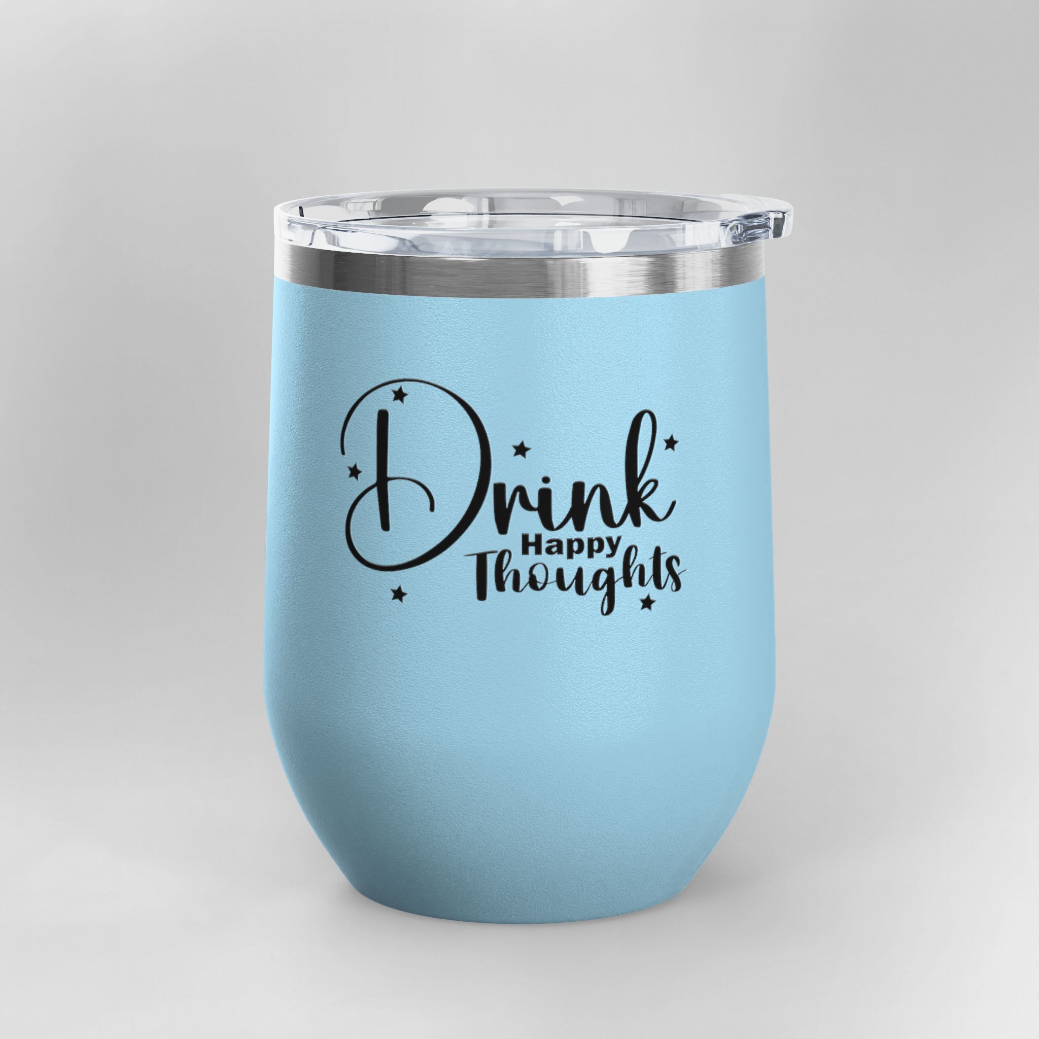 Drink Happy Thoughts - Insulated Wine Tumbler | 12oz - Image 12