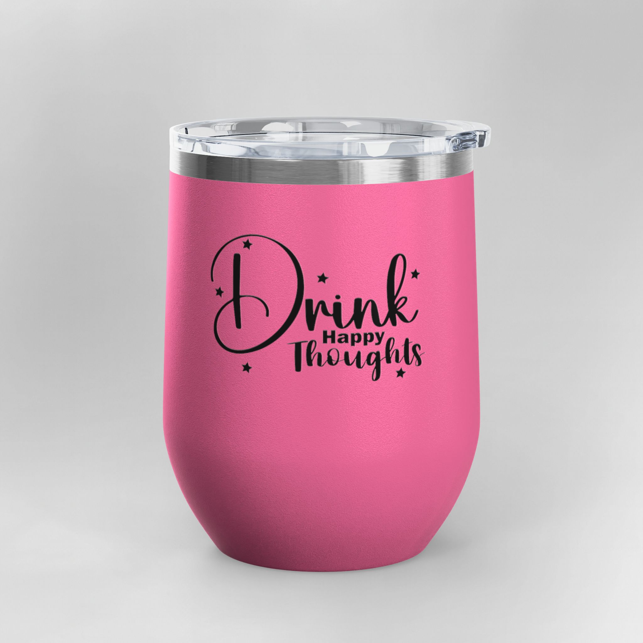 Drink Happy Thoughts - Insulated Wine Tumbler | 12oz - Image 19